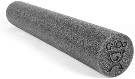 CanDo Plus Round Gray Exercise Fitness Foam Rollers for Muscle Restoration, Massage Therapy, Sport Recovery and Physical Therapy 6" x 18"
