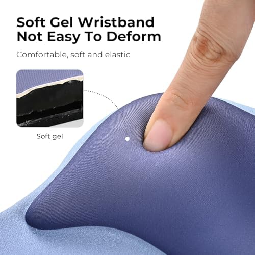 EooCoo Mouse Pad with Gel Wrist Rest, Ergonomic Mousepad Wrist Alignment