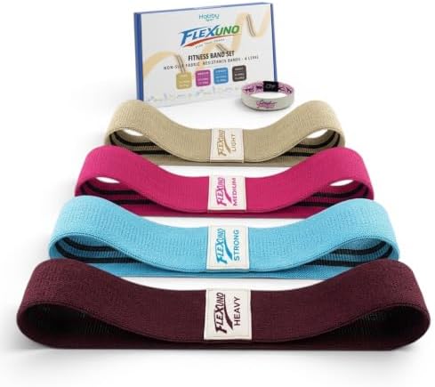 HABBY Sport Fabric Resistance Bands Set of 4