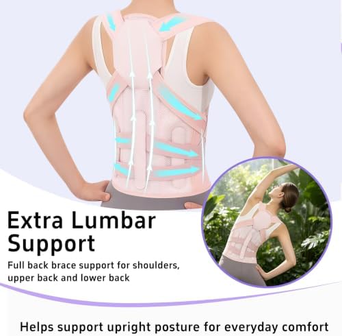 Posture Corrector for Men Women Back Brace Full Back Support Adjustable