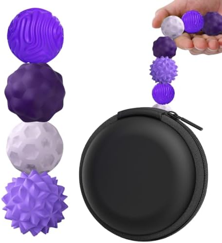 BUSOHA Silicone Magnetic Fidget Balls - 4 Pack Fidget Toys for Adult