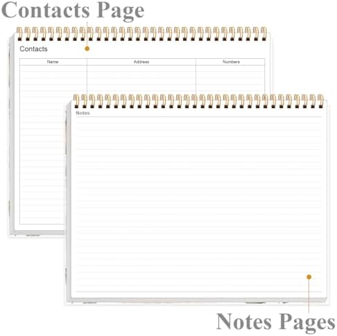 Weekly Productivity Planner - 8.5" x 11" Dashboard Desk Notepad Has 6 Focus Areas to List Tasks for Goals, Projects, Clients, Academic or Meal-Organize Your Daily Work Efficiently, 54 Weeks, Rose Leaf