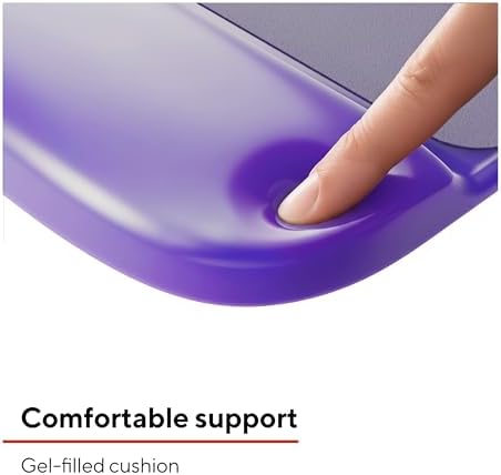 Staples TECH Gel Mouse Pad and Wrist Rest Combo, Purple Crystal