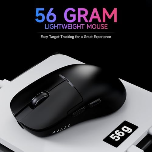 DAIDAI AJAZZ AJ159P Wireless Gaming Mouse with RGB Charging Dock, PAW3395 26K DPI Sensor, 56G Lightweight Ergonomic Mouse, 5 Programmable Buttons, 80 Million ASIN Switch