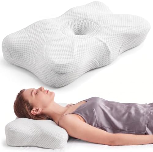 Cervical Neck Pillow, Memory Foam Contour Pillow, Queen