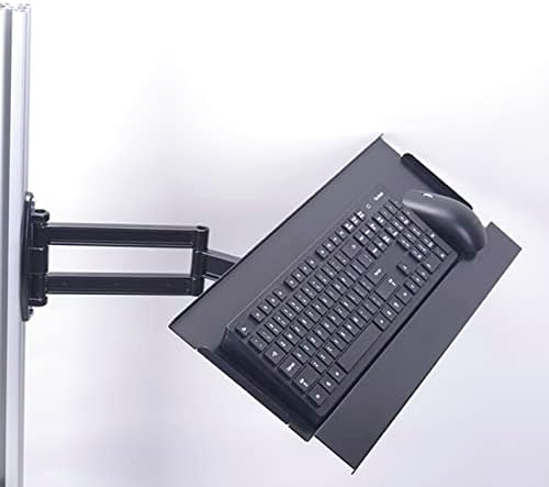 Keyboard Arm Wall Mount Tray - 360° Rotation, Left/Right Swivel Keyboard Platform for Space-Saving Ergonomic Workstation Satisfaction