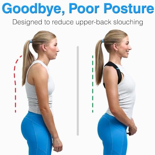 Omeer Posture Corrector for Women and Men, Adjustable Back & Shoulder Brace