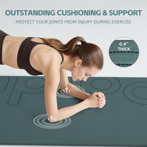 PAIDU Extra Large Yoga Mat, 72"x36" 10MM Thick POE Non Slip Exercise Mat
