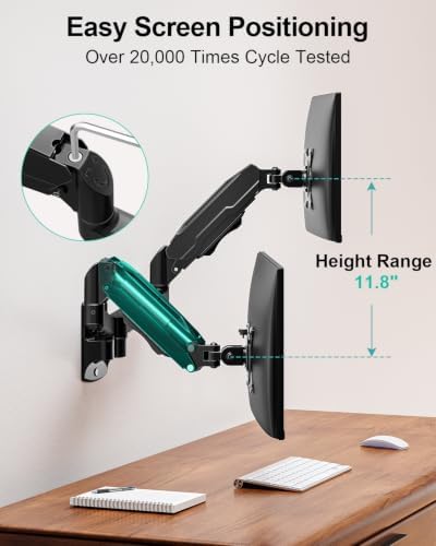 MOUNT PRO Dual Monitor Wall Mount for Max 32" Screens, Up to 19.8lbs Each