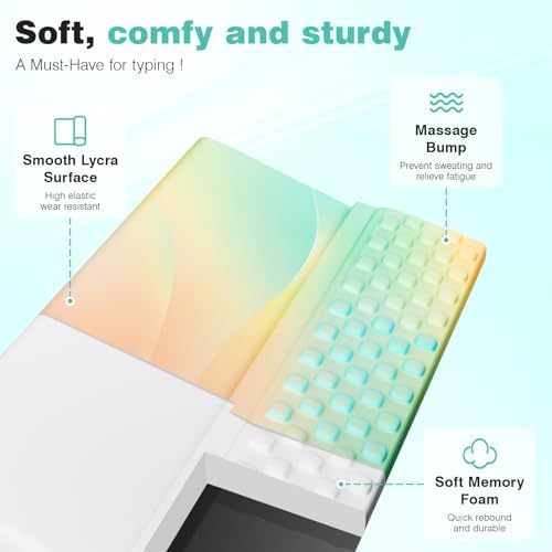 Ospelelf Keyboard Wrist Rest, Ergonomic Memory Foam Wrist Support for Typing & Gaming, Tilted Keyboard Pad, Aesthetic Desk Accessories for Office, Relief for Carpal Tunnel & Wrist Pain, Autumn