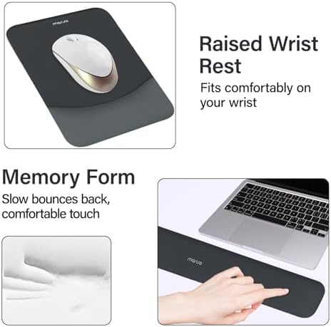 MOSISO Keyboard Mouse Pad Set, Large Gaming Mouse Pad&Keyboard Wrist Rest