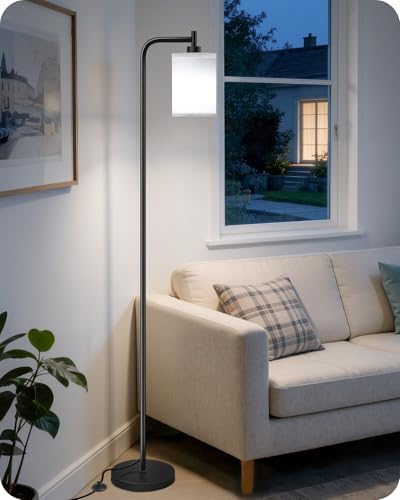 Dimmable Floor Lamp for Living Room with Remote & 10W Bulb