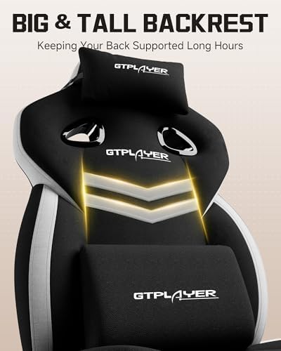 GTPLAYER Gaming Chair for Adults, Ergonomic High Back Chair with Footrest