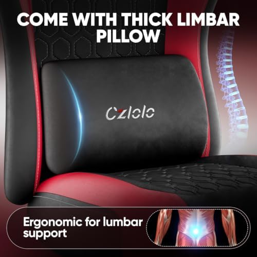 Czlolo Fabric Big and Tall Gaming Chair with Extended Footrest