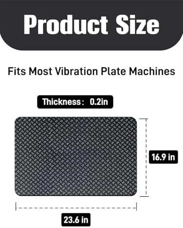 Upgraded Double-Sided Non-Slip Surface Mat for Vibration Plate Machine - Anti Vibration Pad & Exercise Mat for Most Vibration Platform Machines, Reduce Noise Accessories, Protect Floors & Carpet