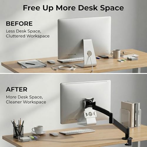 Adapter VESA Mount Kit Compatible with Apple iMac 21.5 inch & 27 inch Models Late 2009 to 2020, Heavy-Duty Alloy with Durable Coating, Converts to 75x75/100x100 mm VESA Pattern, All Screws Included