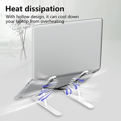 Tonmom Laptop Stand for Desk, Adjustable Laptop Riser, White