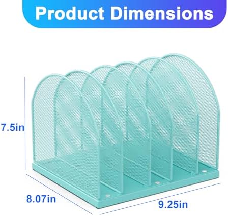 gianotter Desktop File Organizer with 5 Compartments