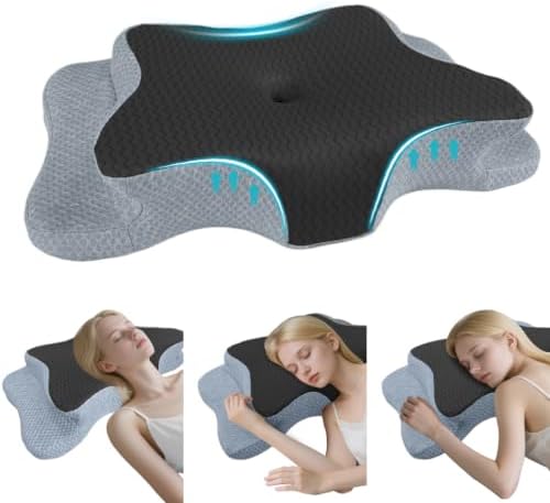 CHxxy Cervical Pillow for Neck Pain Relief, Memory Foam Pillows