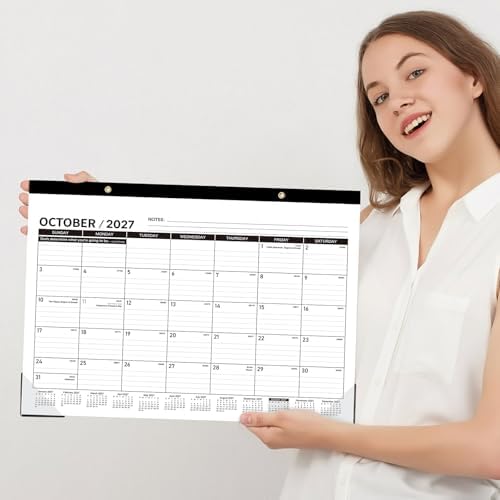 2027 Desk Calendar - JAN 2027 - DEC 2027, 12 Month Large Desk Calendar 2027