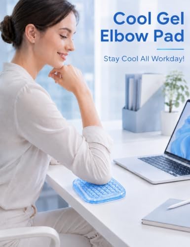 Vaydeer Clear Gel Elbow Pad for Desk, Ergonomic Arm Rest Cushion