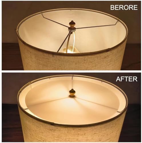 Round Lampshade Diffuser, 2 Pack 9.5" Diameter with 3/8" Center Hole Diffuser Lamp Shade for Drum Style Lampshades Pendants Softening Light, Frosted White Acrylic, Fits 10-12" Openings