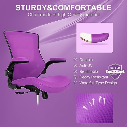 Misolant Tall Office Chair, Drafting Chair for Standing Desk, High Office Chair with Adjustable Lumbar Support, Flip-up Arm and Footrest Ring, Tall Drafting Chair for Bar Height Desk