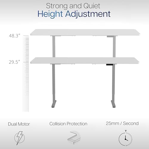VIVO White 83 x 30 in Standing Desk, DESK-KIT-E2G84-30W