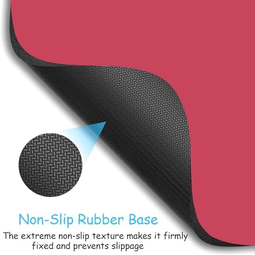 Mini Mouse Pad, 6x6 Inches, Waterproof Non-Slip Rubber Base, for Laptop, Keyboard Tray, Wireless Mouse, Home, Office, Travel (red)