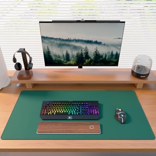 KTRIO Large Gaming Mouse Pad, Desk Mat, 31.5 x 15.7 in, Forest Green, XXL
