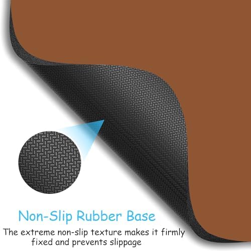 Mini Mouse Pad, 6x6 Inches, Waterproof Non-Slip Rubber Base, for Laptop, Keyboard Tray, Wireless Mouse, Home, Office, Travel (Brown)