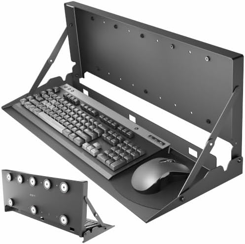 VIVO Black Flip Down Magnetic 24 in Keyboard Tray Mount, Mount-MAGKB1