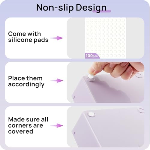 Vtopmart 25 Pack Plastic Drawer Organizers with Non-slip Rubber Pads