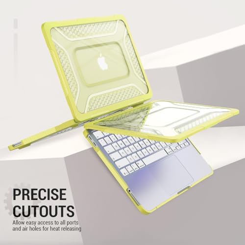 SEYMAC stock Case for MacBook Neo (A18 Pro) 2026 13 inch, Shock-Absorbing Protection with Folding Stand &Mouse Pad Case for MacBook Neo (A18 Pro) 2026 13 inch, Yellow