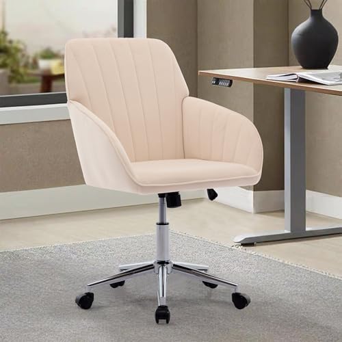 Ergonomic Office Chair with Memory Foam Cushion and Silver Swivel Base
