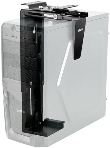 VIVO Black Under Desk and Wall Office PC Mount, MOUNT-PC01