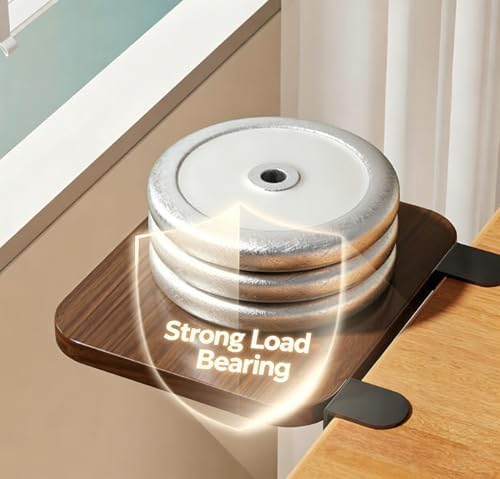 Clamp On Desk Extender for Mouse, 10 in Under Desk Mouse Tray