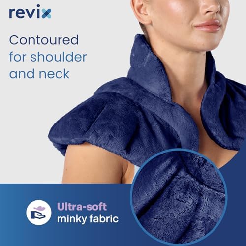 REVIX Microwave Heating Pad for Neck & Shoulders, Weighted Moist Heat Wrap