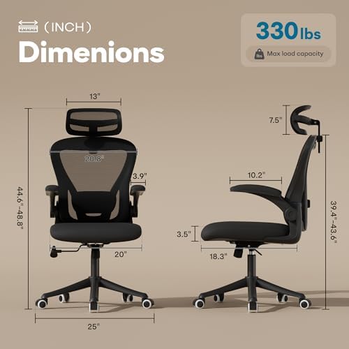 Ollega Ergonomic Office Chair with Memory Foam Seat, Computer Desk Chair