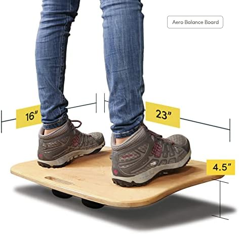 LifeSpan Fitness Aero standing balance board for standing desks, Anti-Fatigue, Health and Comfort 23x16x4.5 inch, Light Birch Wood