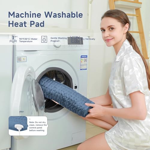 Heating Pad for Back Neck Shoulder, Heating Pads for Period Cramps Relief, Christma s, Father, Mother Gifts for Women, Men, Dad, Mom, Soft & Rapid Heat Large Size 17"x33"