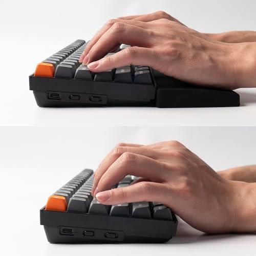Ergonomic Silicone Wrist Rest for Keychron Q3 / Q3 Max / V3 / V3 Max / C3 Pro,14.37" Honeycomb Non-Slip Palm Rest, 80% TKL Mechanical Keyboards with Typing Pain Relief