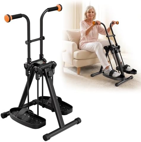 RYGEO Pedal Exerciser Bike for Seniors – Arm, Leg, Hand & Knee Elderly Exercise Equipment, Sit Down Air Walker for Total Body, Upper & Lower Limb Trainer Home Workout