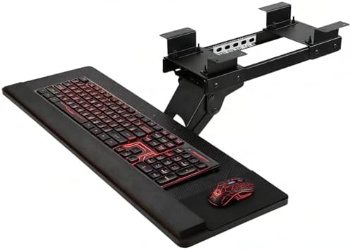 FAHKNS Ergonomic Keyboard Tray Under Desk, Large Size Keypad Tray Holder