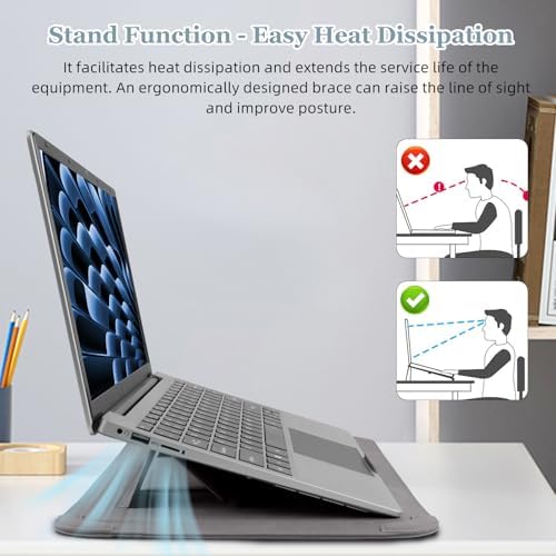 13-14 Inch Protective Laptop Sleeve with Stand, for MacBook Pro/MacBook Air