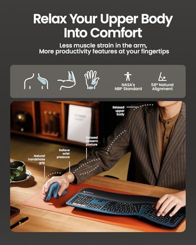 ProtoArc EM11 NL Ergonomic Mouse ＆ XK01 TP Folding Portable Keyboard