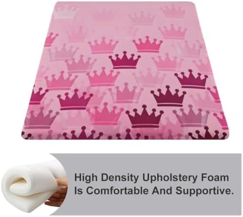 Comfortable Ergonomic Square Seat Cushion Doodle Crown