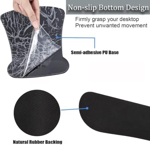 Ergonomic Keyboard Wrist Rest & Mouse Wrist Support Set with Lace Coaster, Gel Memory Foam Anti-Slip Base, Pain Relief for Typing, Cross Flowers