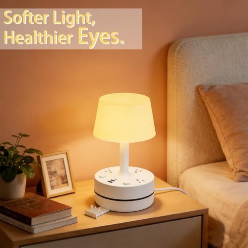 Small Table Lamp for Home Office and Nightstand, 3 Way Dimmable Desk Light with USB Charging Port