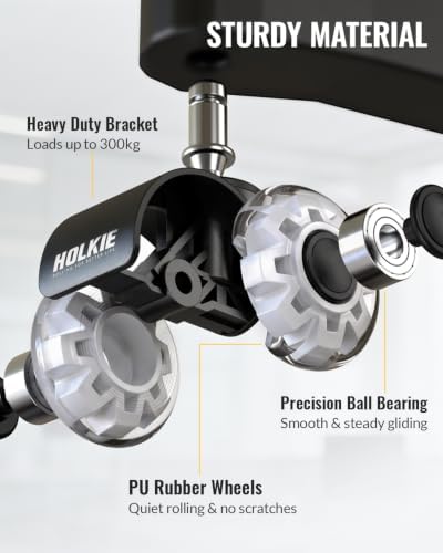 HOLKIE Office Chair Wheels 11mm Universal Fit Casters 2 Inch Replacement White Core Dual Rubber Smooth Quiet Rolling Casters